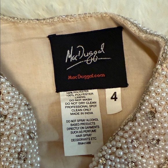 Mac Duggal Pearl and Crystal Embellished Garment - Picture 2 of 5